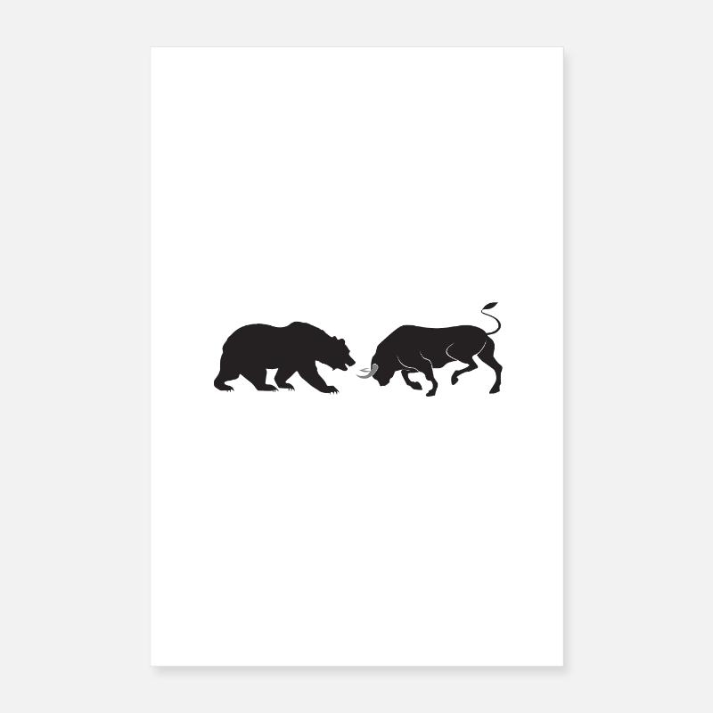 Bourse de Bear Bull Poster 40 x 60 cm