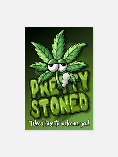 Weed poster - Poster 16" x 24" (40x60 cm) - white - Front