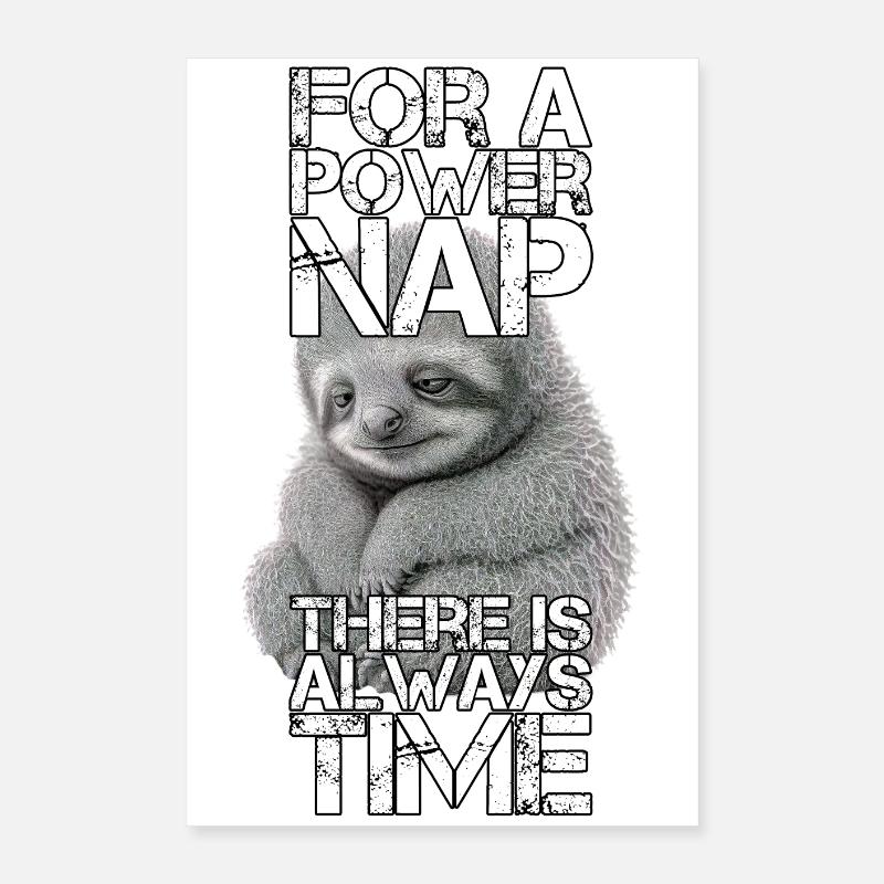 Cadeau Sloth Power Nap Poster 40 x 60 cm