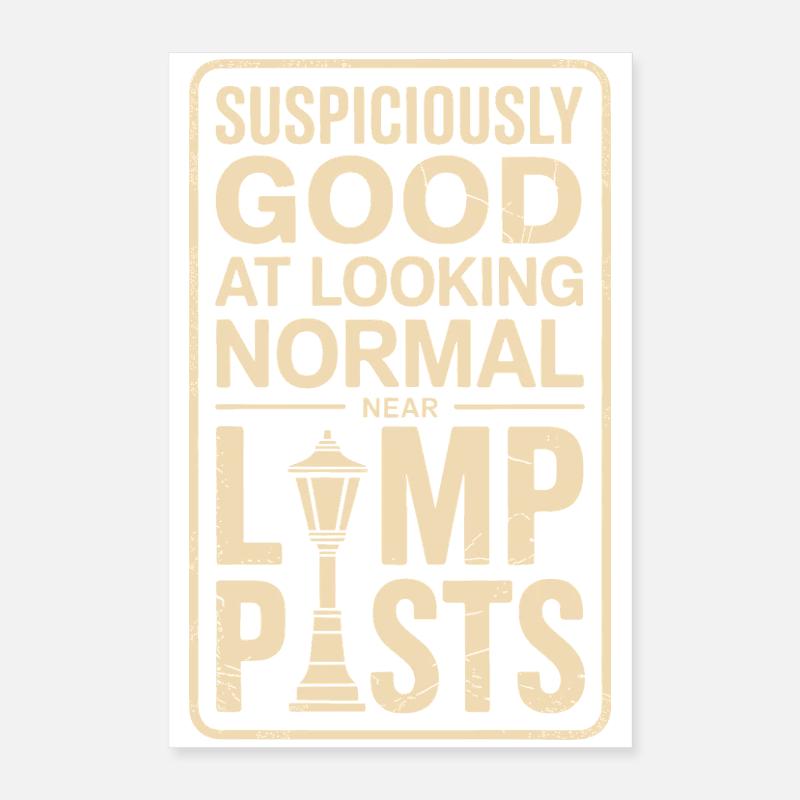 Comment paraître normal sur des lanternes | Humour de géocaching Poster 40 x 60 cm