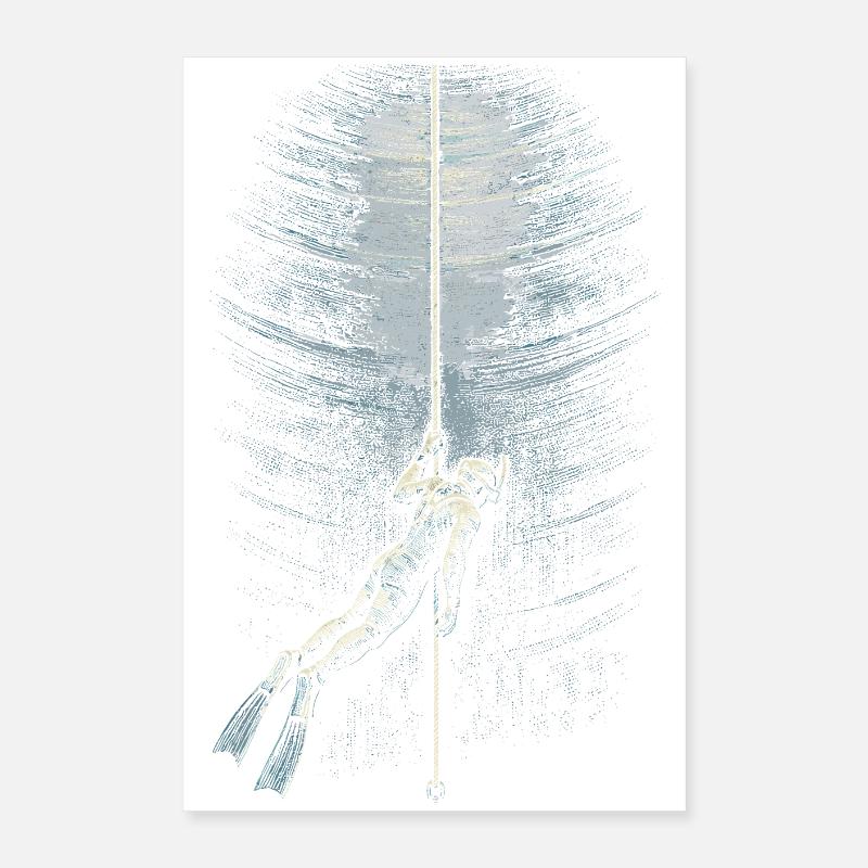 Apnoetauchen Freitauchen Poster 40x60 cm