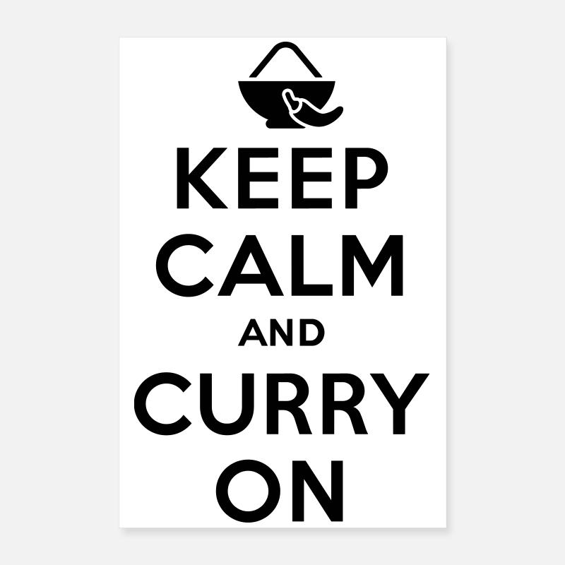 Keep calm and curry on Poster 40x60 cm