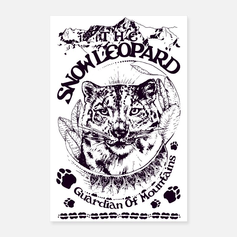 SNOW LEOPARD Poster 16" x 24" (40x60 cm)