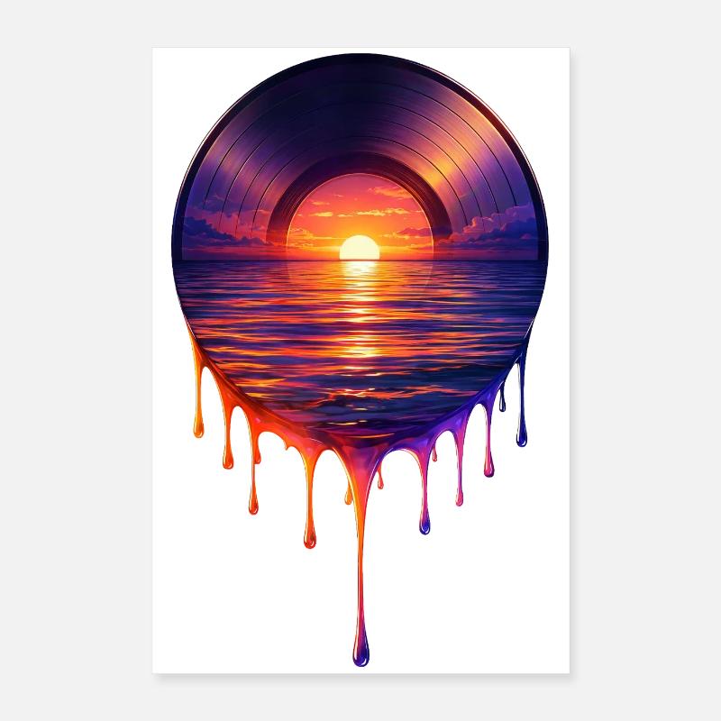 Tropfendes Vinyl Poster 40x60 cm