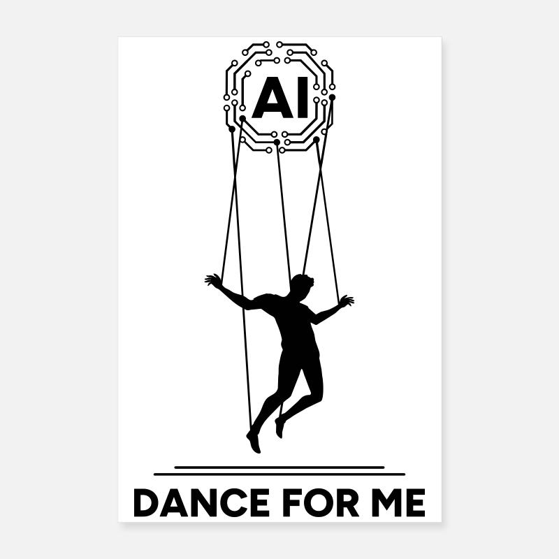 L’intelligence artificielle Marionnette danse pour moi Poster 40 x 60 cm