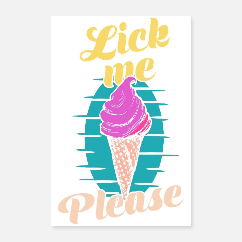 bitte Eis Cream Lustige Retro-Kunst Poster 40x60 cm