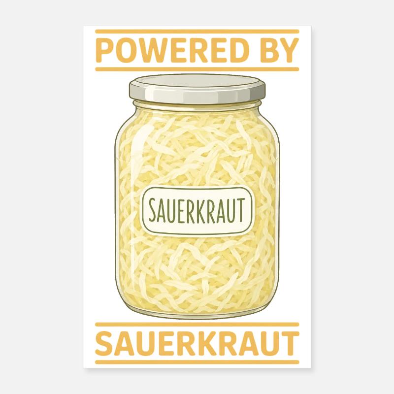 Sauerkraut Gerichte Sauerkohl Geschenke Poster 40x60 cm