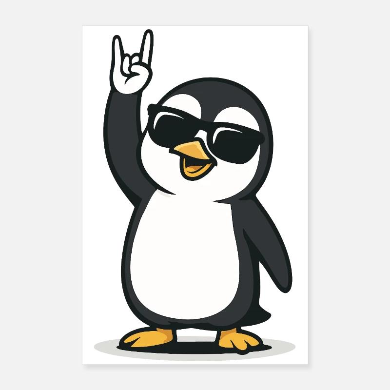 Rockin’ Pinguin Style Poster 40x60 cm