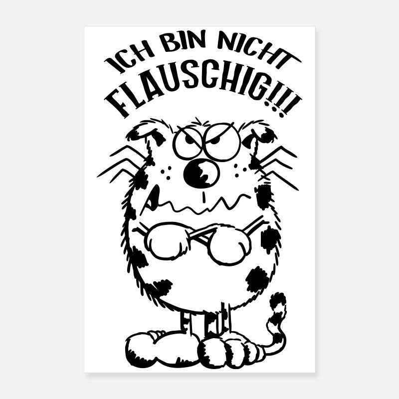 Ich bin nicht flauschig Katze - Comic Poster 40x60 cm