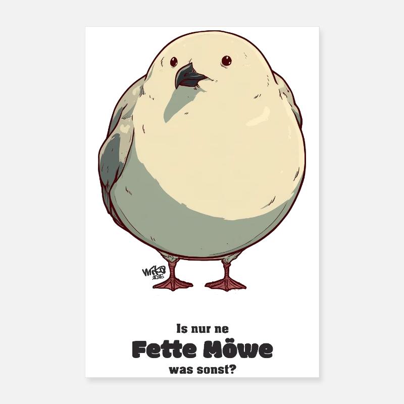 Fat Seagull Poster 16" x 24" (40x60 cm)