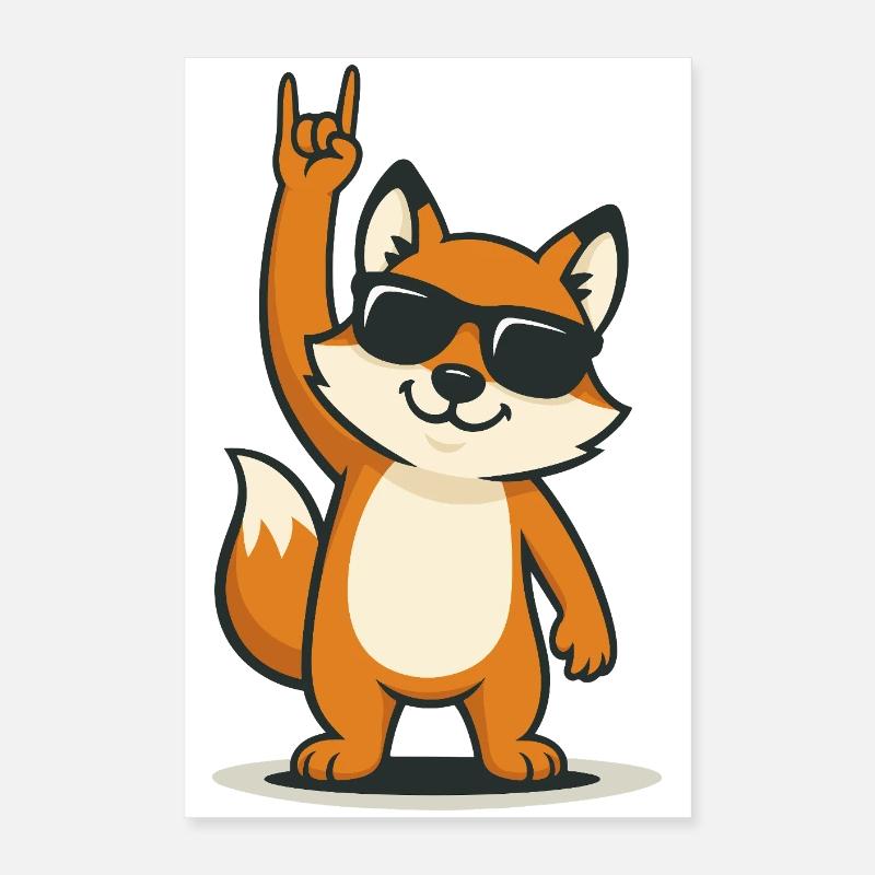 Renard à bascule Poster 40 x 60 cm