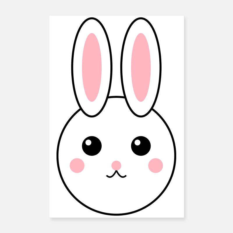 Conception de lapin abstrait coloré Poster 40 x 60 cm