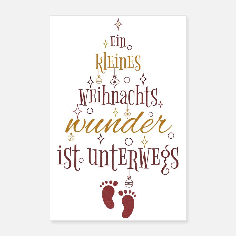 Un petit miracle de Noël - bébé en route Poster 40 x 60 cm
