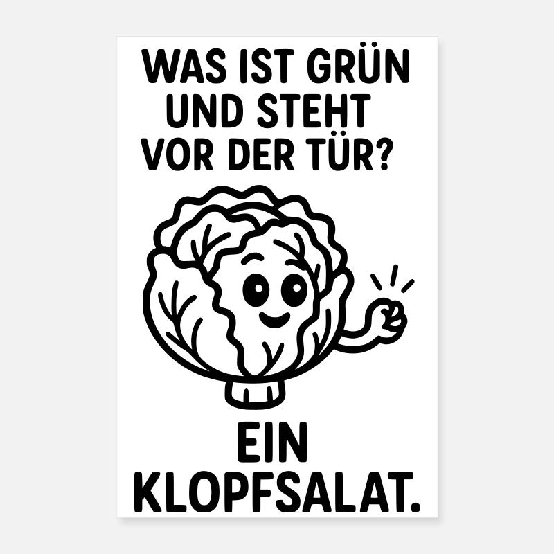 Blague sur la salade knock Poster 40 x 60 cm
