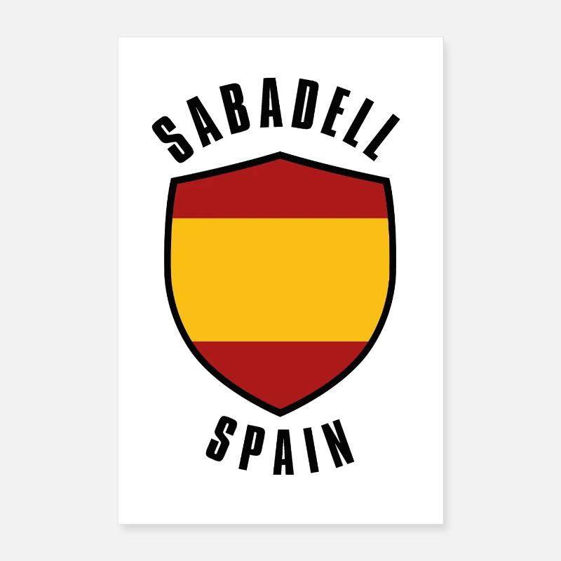 Sabadell Shield Spain Colors Poster 16" x 24" (40x60 cm)