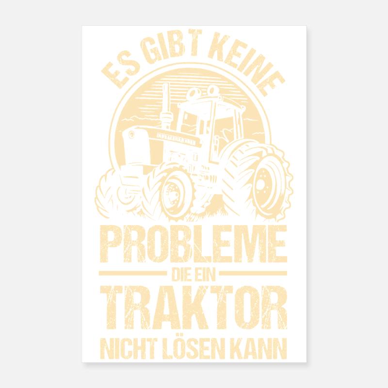 Trecker Landwirt Bauer Traktorfahrer Traktor Poster 40x60 cm