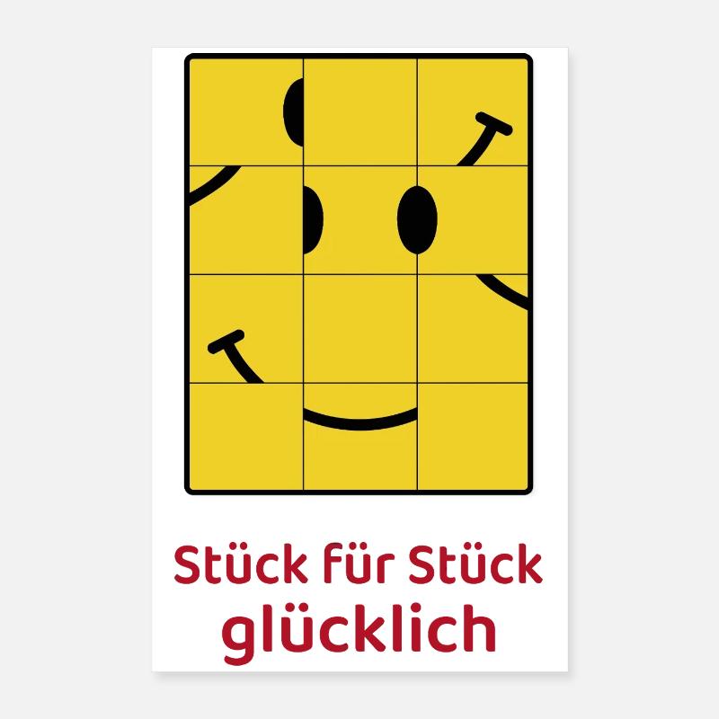 Pièce par pièce joyeuse – Puzzle Smiley Poster 40 x 60 cm