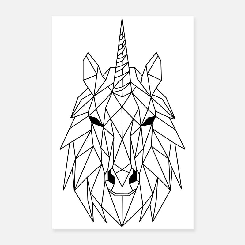 Unicorn Polygon Poster 16" x 24" (40x60 cm)