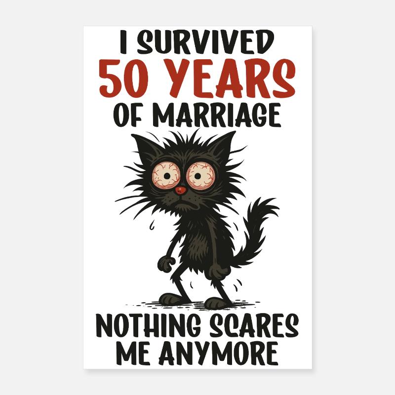 50 Hochzeitstag Geschenk Mann Frau Ehemann Ehefrau Poster 40x60 cm