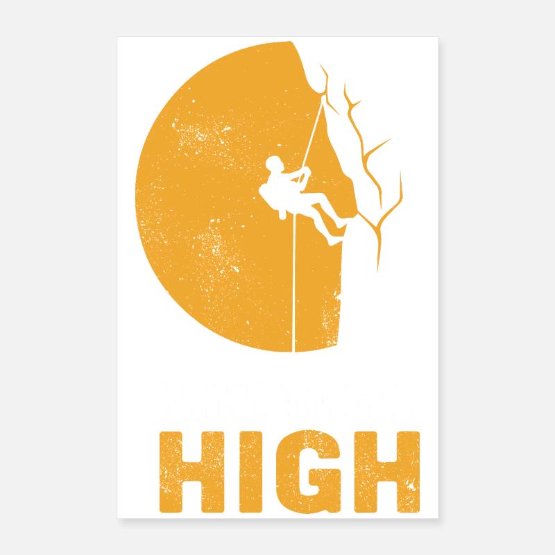 Mondschein-Kletterer Silhouette Poster 40x60 cm