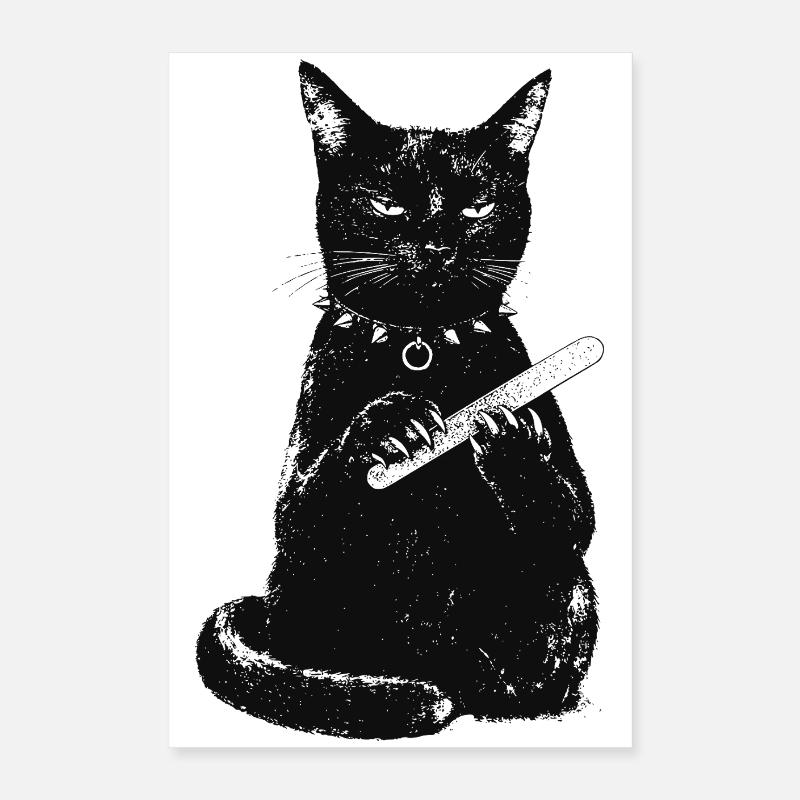 Cat with nail file Poster 16" x 24" (40x60 cm)