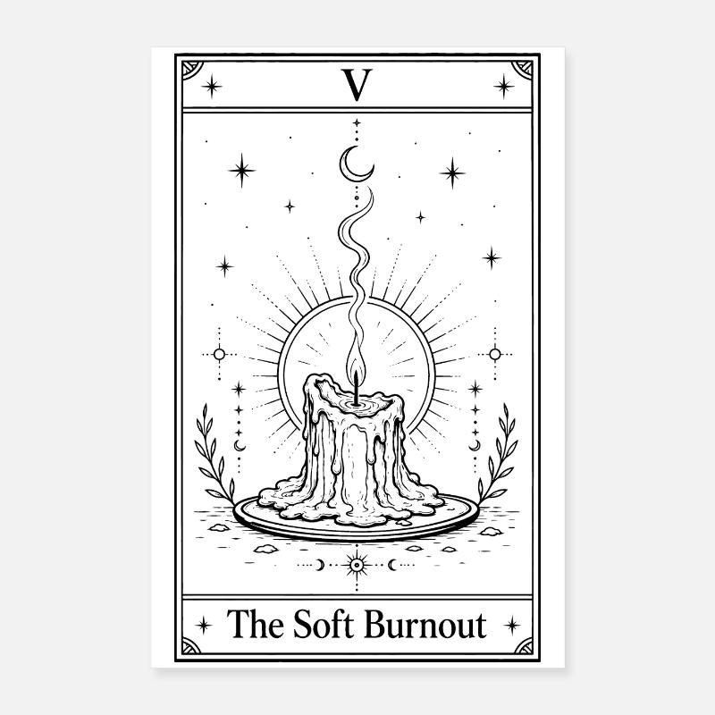 Burnout doux | Carte de tarot Poster 40 x 60 cm