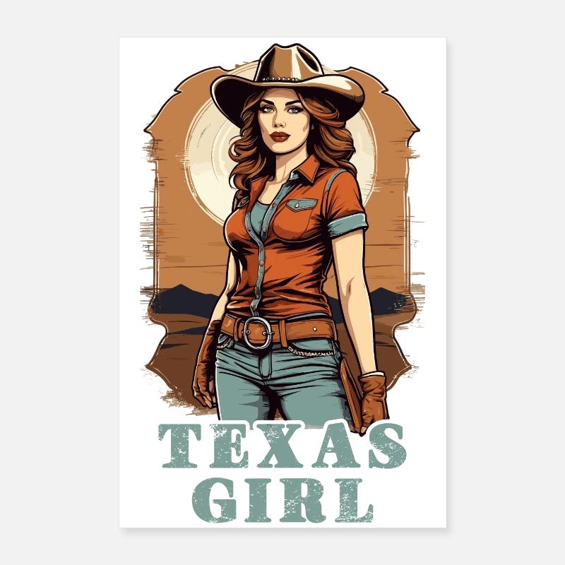 Fille du Texas Poster 40 x 60 cm