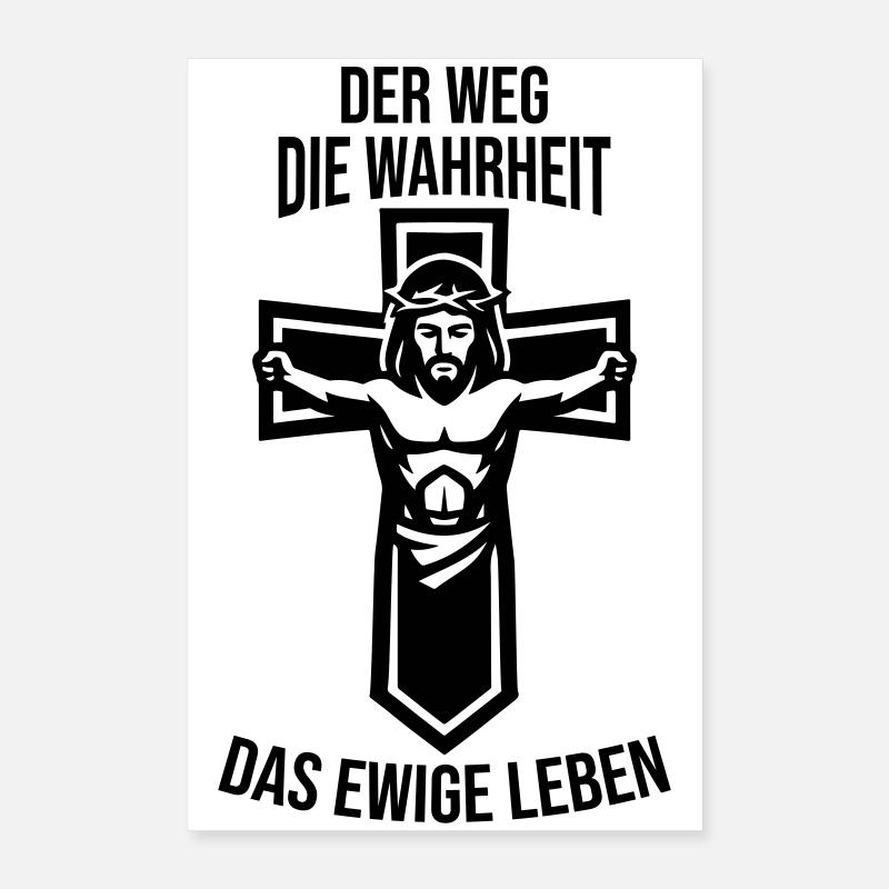 Jésus Voie Vérité Vie Éternelle Poster 40 x 60 cm