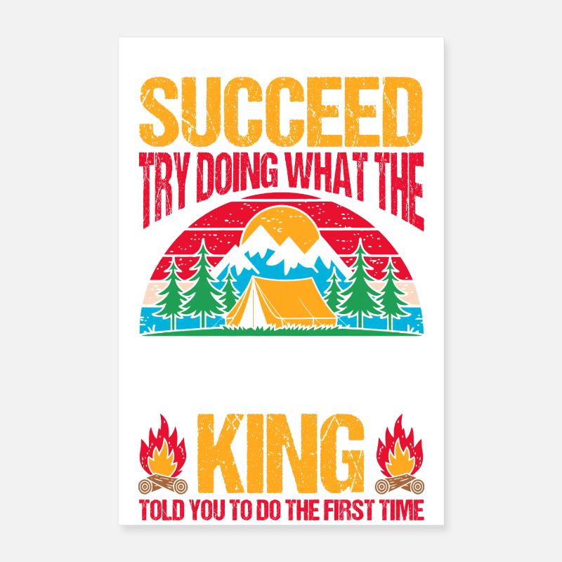 Camping Bonfire Camp Life Forest Camper Poster 40x60 cm