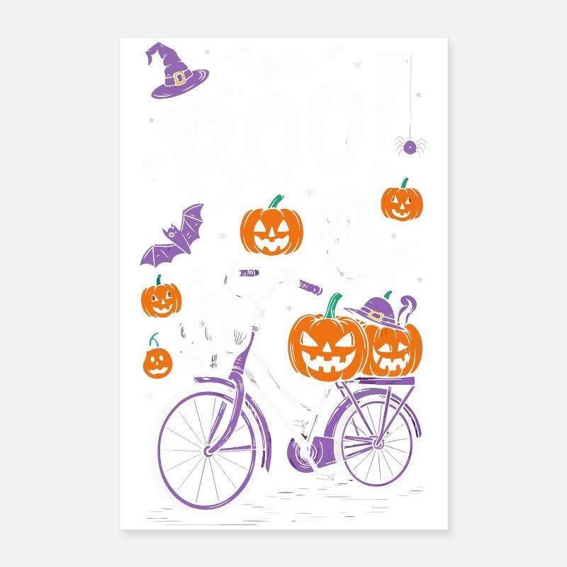Thème de vélo d’Halloween effrayant Poster 40 x 60 cm