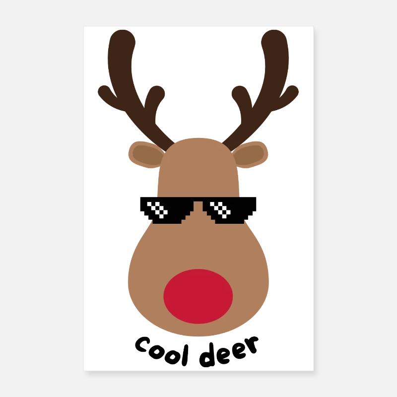 cool deer  Poster 40x60 cm