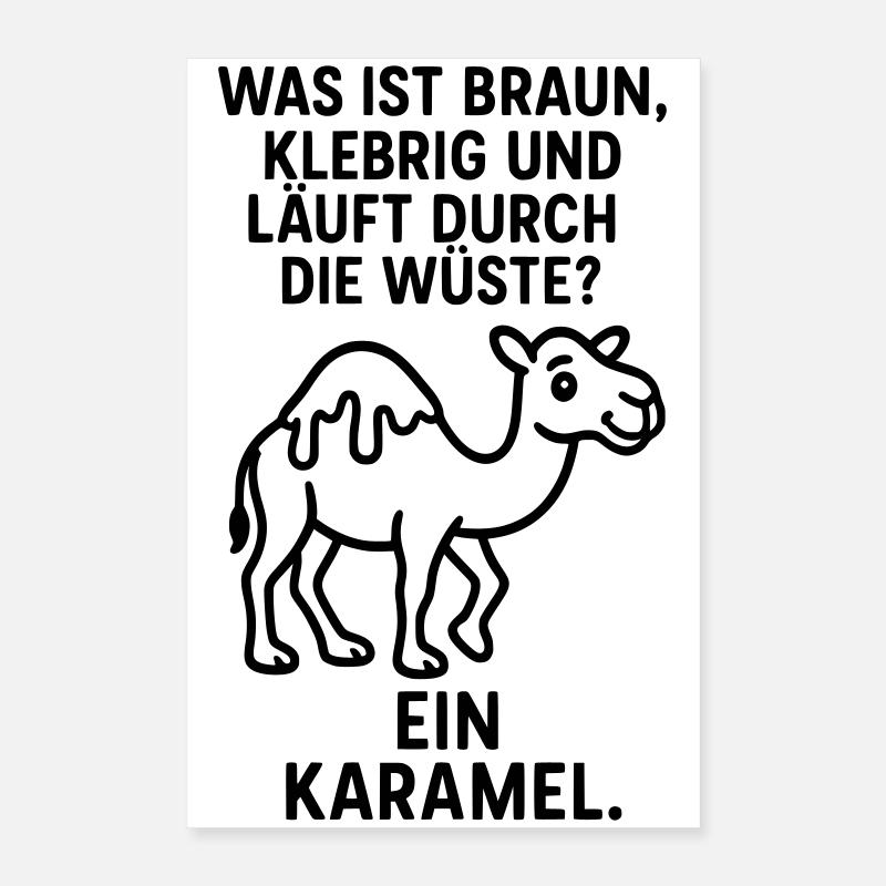 Blague Karamel Caramel Camel Desert Kids Poster 40 x 60 cm