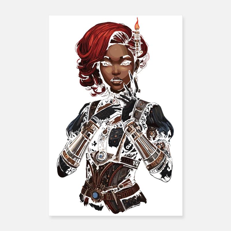 Femmes Steampunk Magnifiques Steampunk Poster 40 x 60 cm