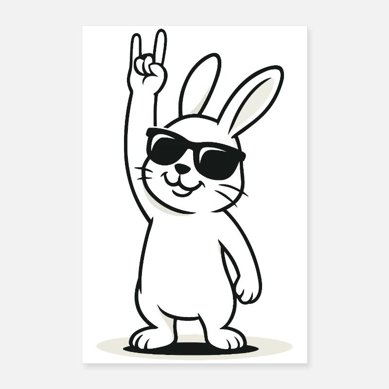 Lapin à bascule Poster 40 x 60 cm