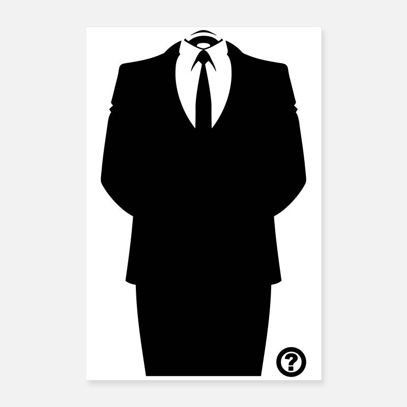 Anon Suit Hack Masque Shirt Poster 40 x 60 cm