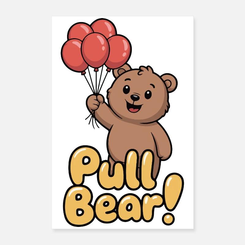 Bärenballons Poster 40x60 cm