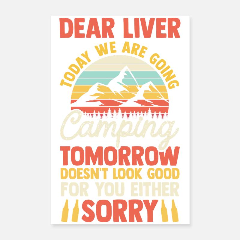 Camping Bonfire Camp Life Forest Camper Poster 40x60 cm