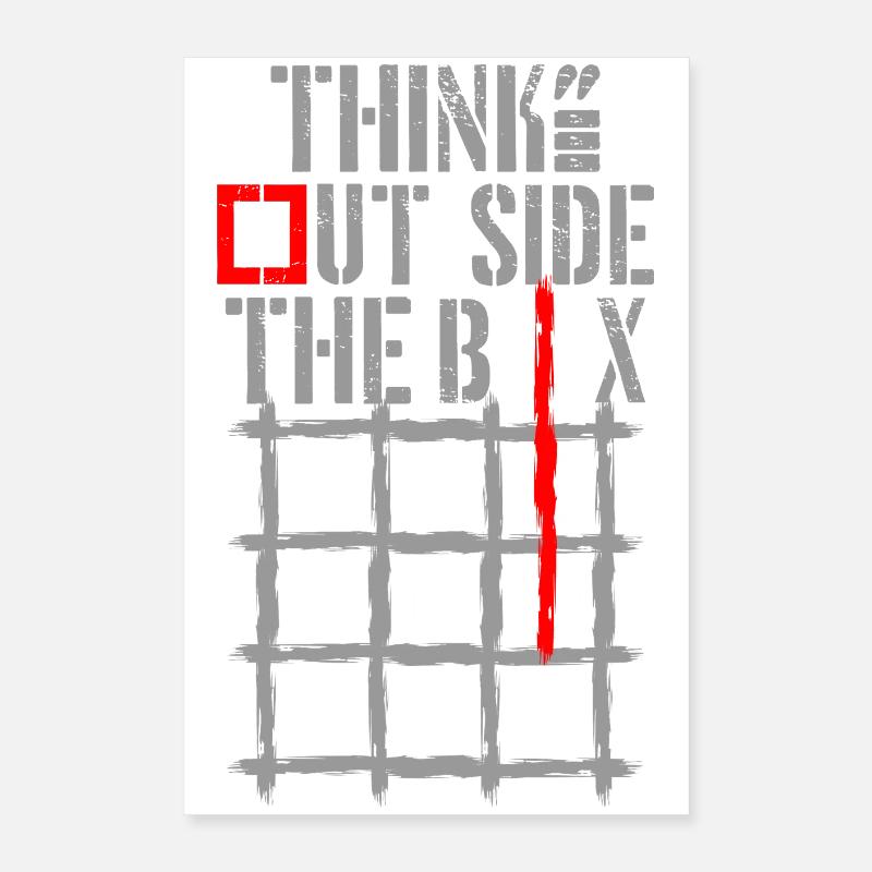 Think Outside the Box TicTacToe Poster 16" x 24" (40x60 cm)
