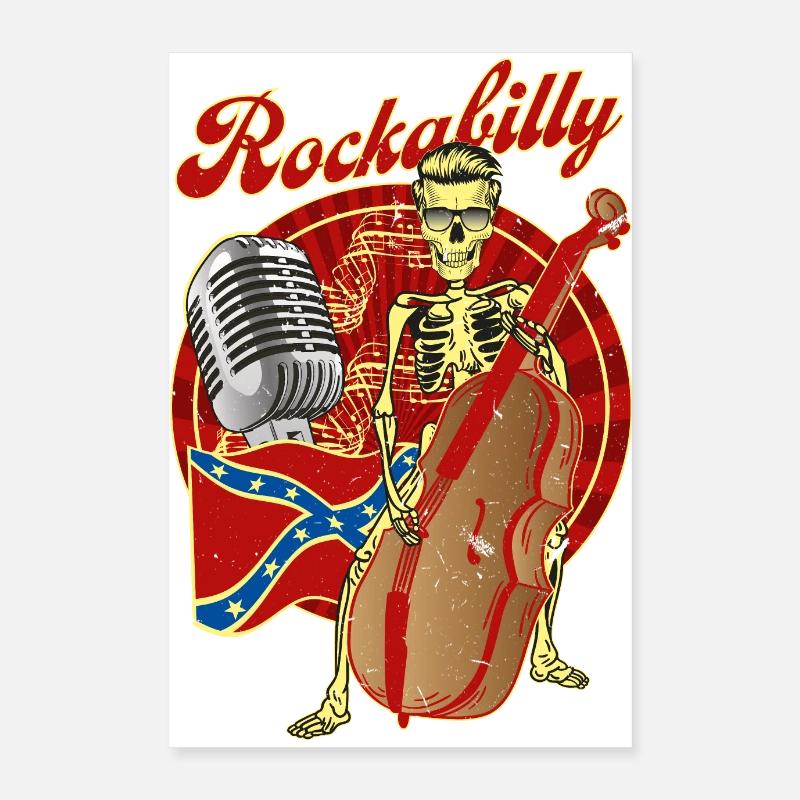 Rockabilly Basse Poster 40 x 60 cm