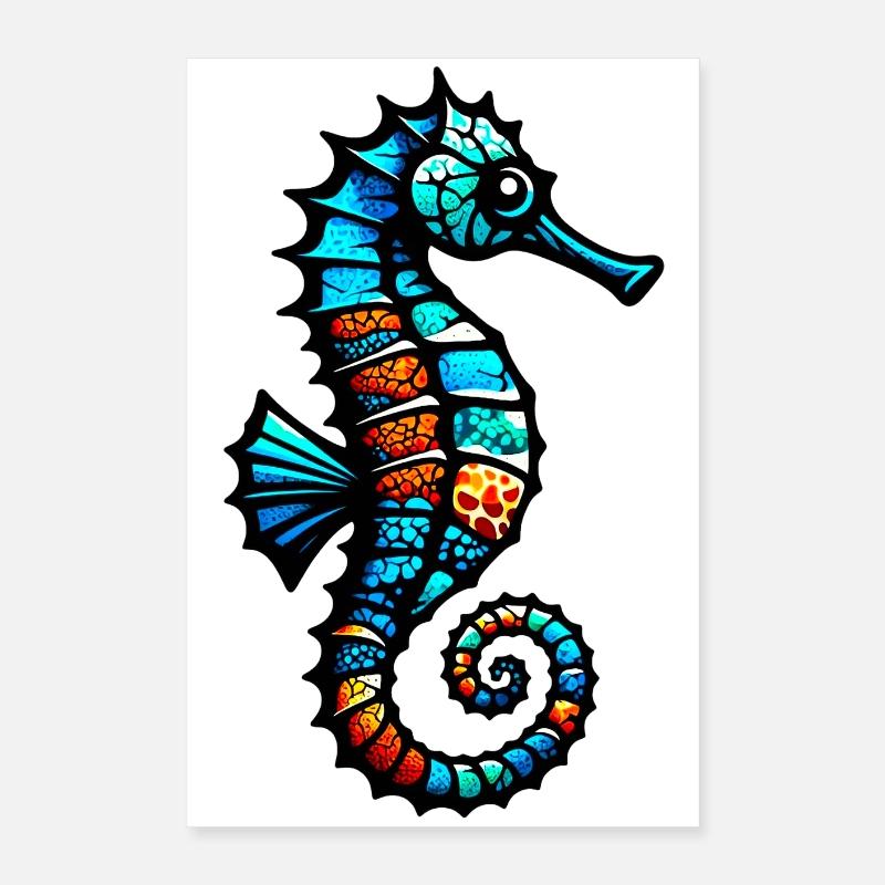Seepferdchen Poster 40x60 cm