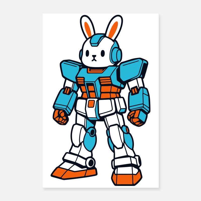 Lapin Mecha Poster 40 x 60 cm