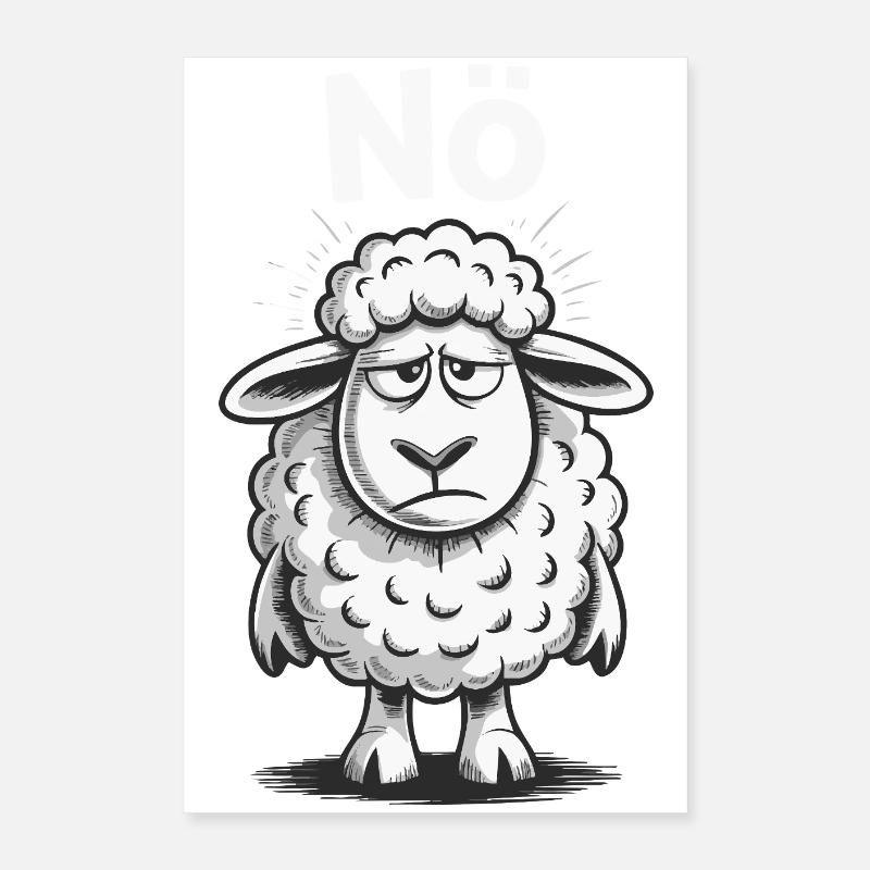 Lower Austria – Grumpy Sheep Humor Design Poster 16" x 24" (40x60 cm)