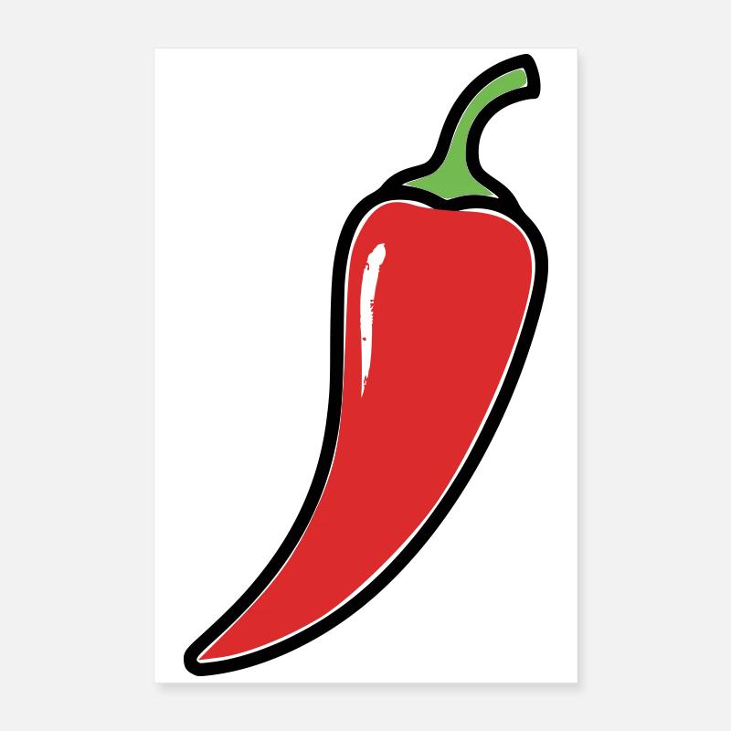Chili Pepper Hot Comic Poster 40 x 60 cm