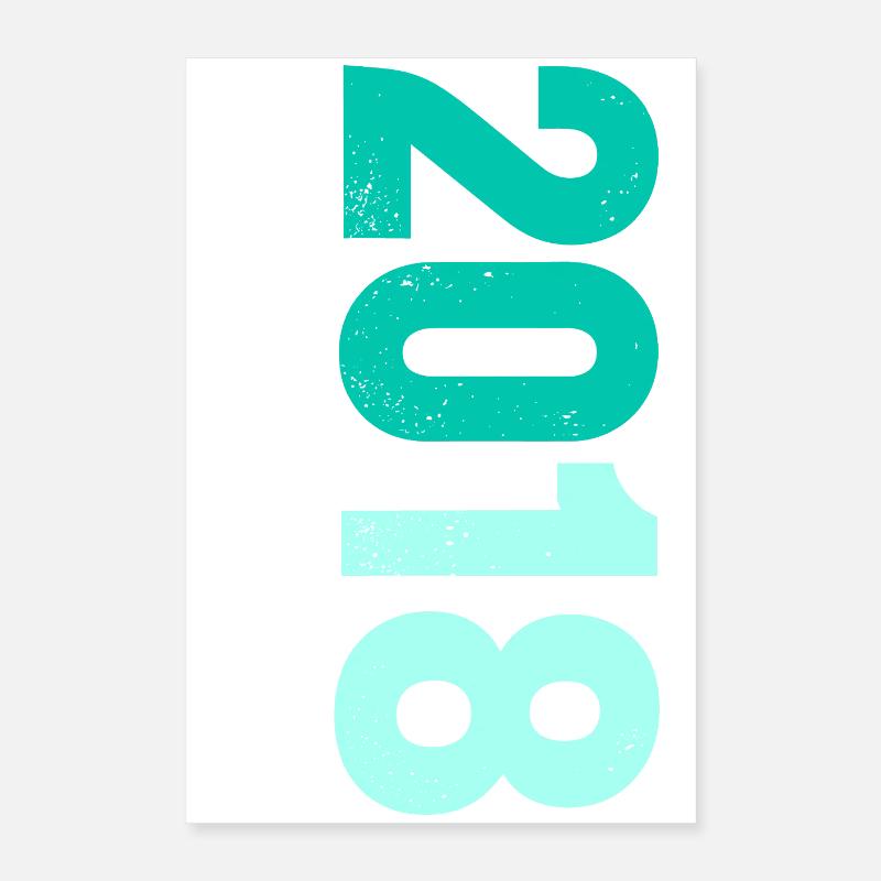 Cadeau du 8e anniversaire du garçon 8 ans 2018 Poster 40 x 60 cm