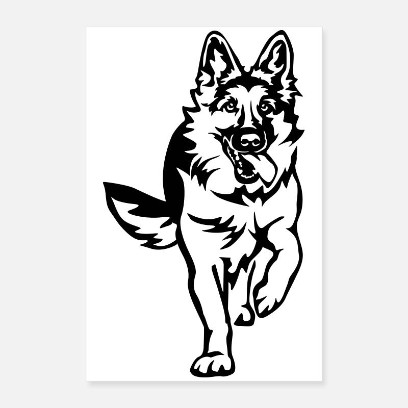 Berger allemand Poster 40 x 60 cm