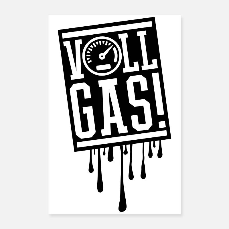 Full throttle speedometer Poster 16" x 24" (40x60 cm)