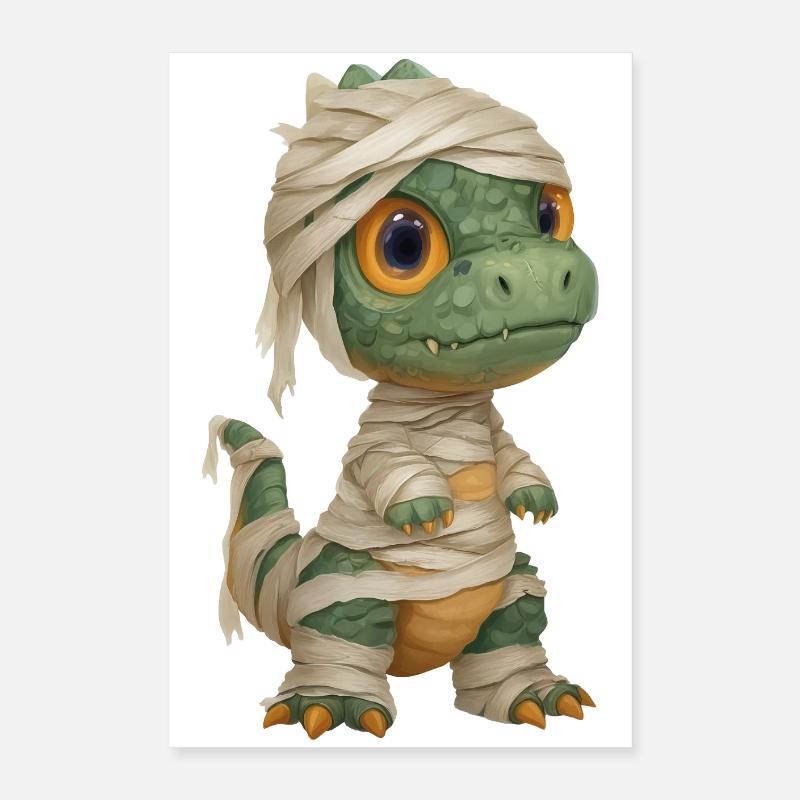 Dino Mummie Kostüm Halloween Poster 40x60 cm