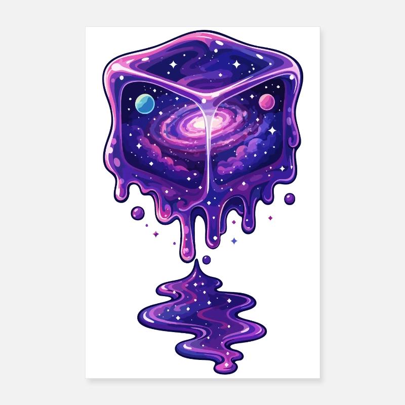 Cosmic Melt Cube Poster 16" x 24" (40x60 cm)
