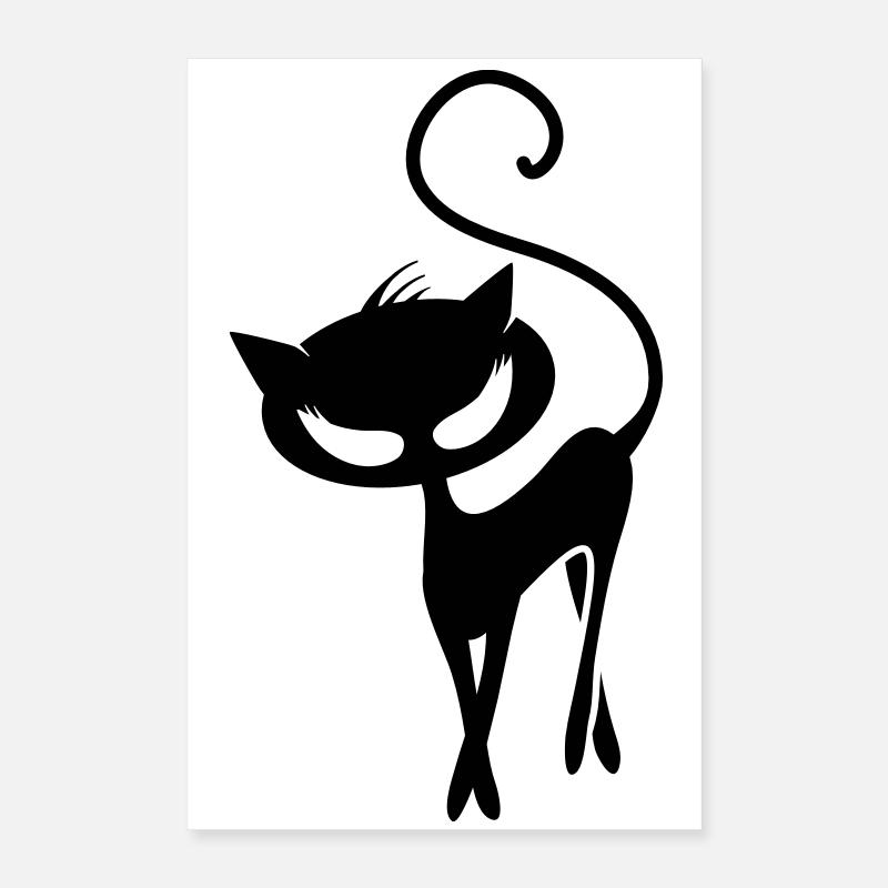 schwarze Katze Poster 40x60 cm