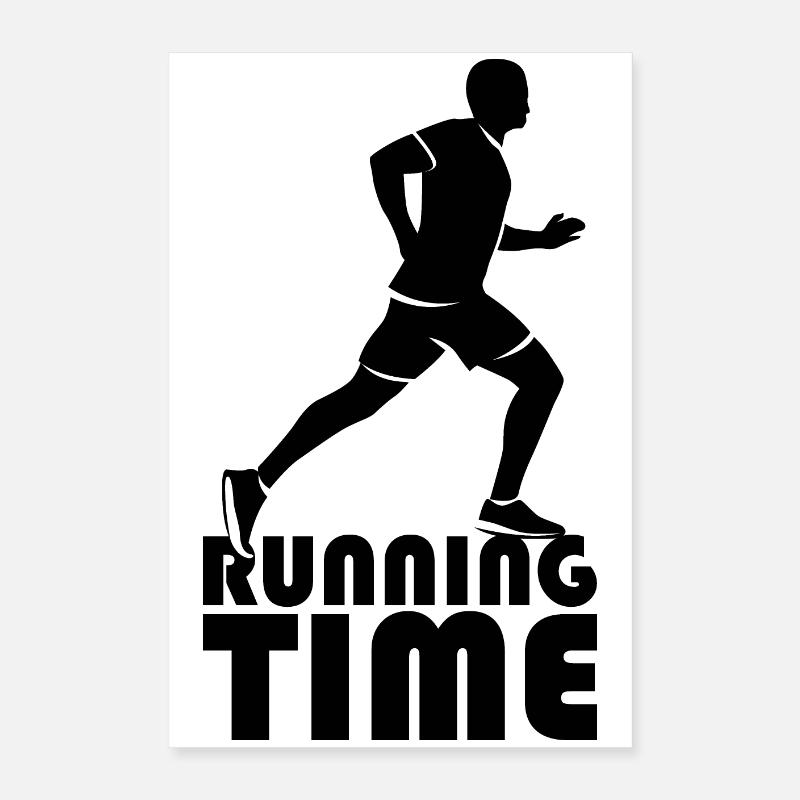 running time Symbol Logo icon Läufer Illustration Poster 40x60 cm